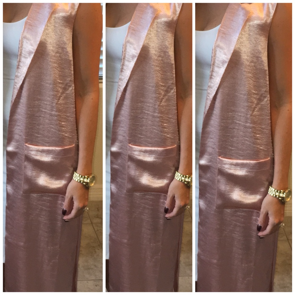 Forever 21 pink satin vest - Picture 7 of 7
